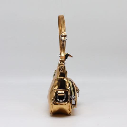 Glossy shoulder bag - Golden