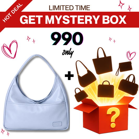 Retro Shoulder Bag - Ice Blue + Mystery Box