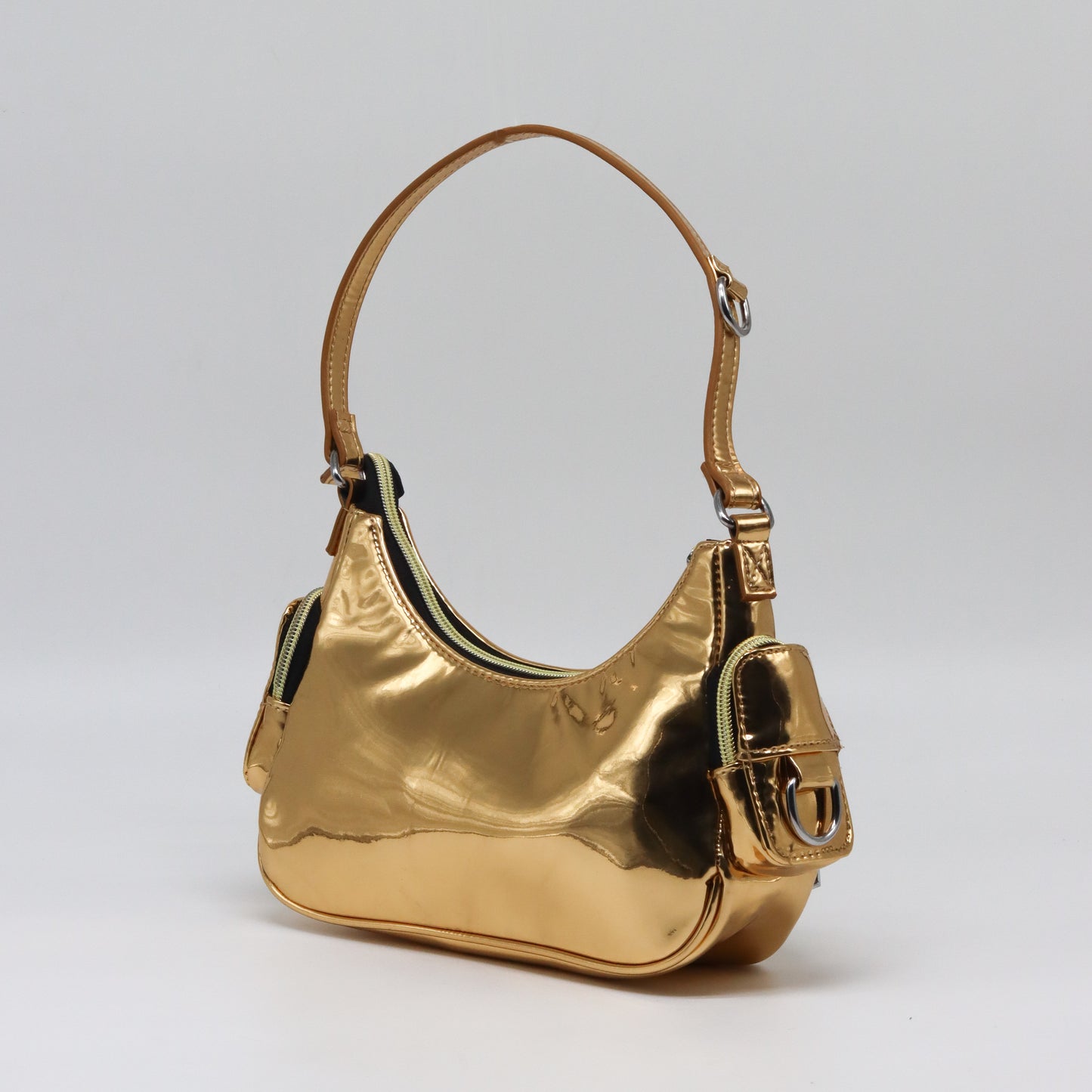 Glossy shoulder bag - Golden