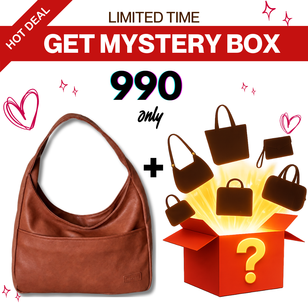Retro Shoulder bag- Rust Brown + Mystery box
