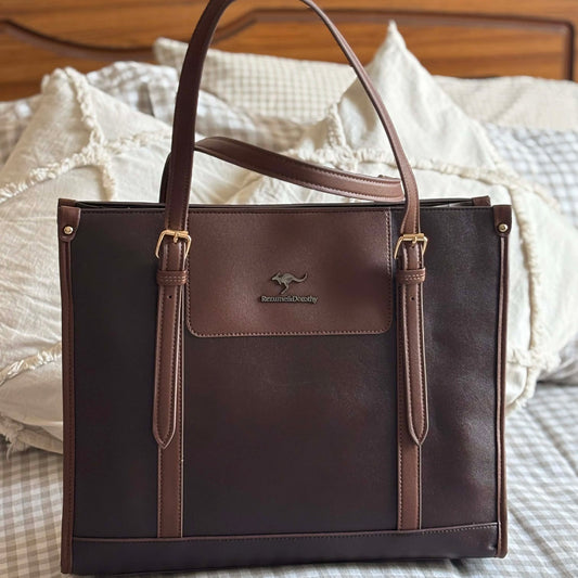 Kangaroo Executive Tote - Chestnut Brown