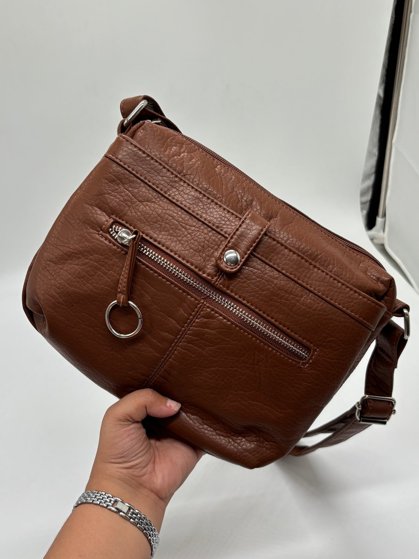 Button Satchel Bag