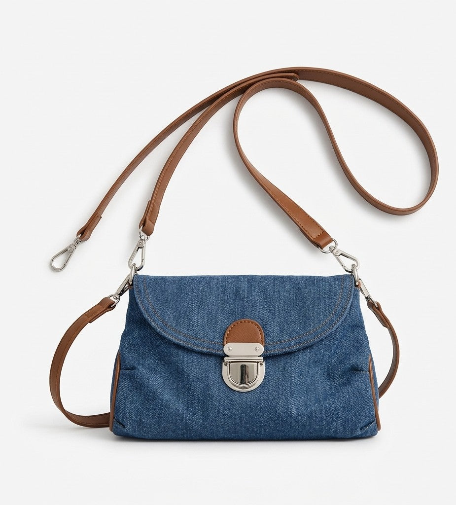 Denim charm Crossbody Bag