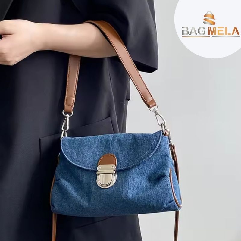 Denim charm Crossbody Bag