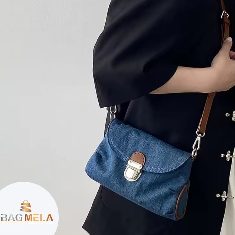 Denim charm Crossbody Bag