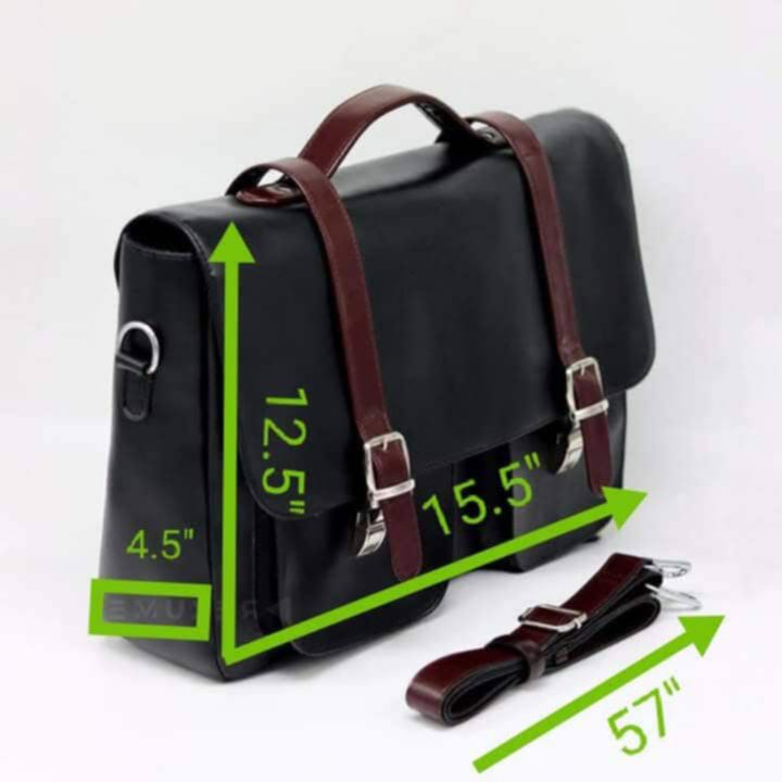 Budget Boss Executive Bag -Black with Maroon staps