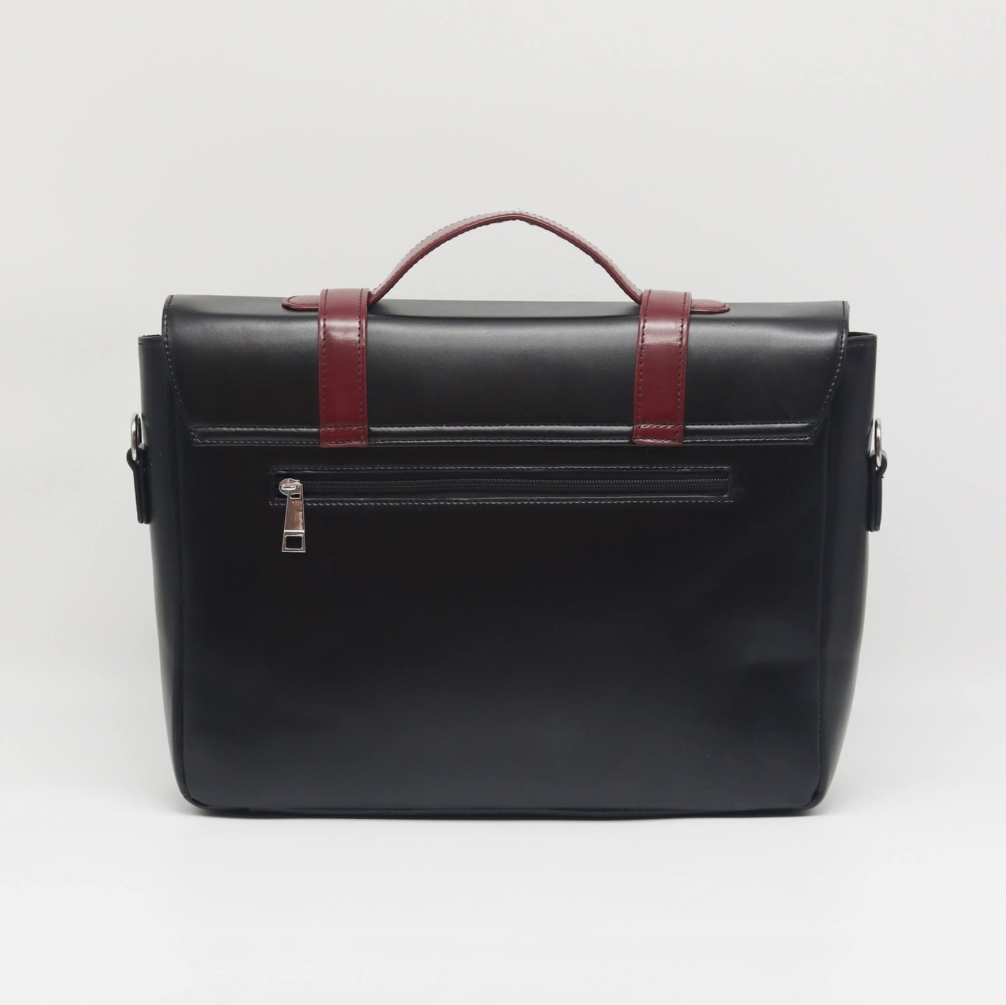 Budget Boss Executive Bag -Black with Maroon staps