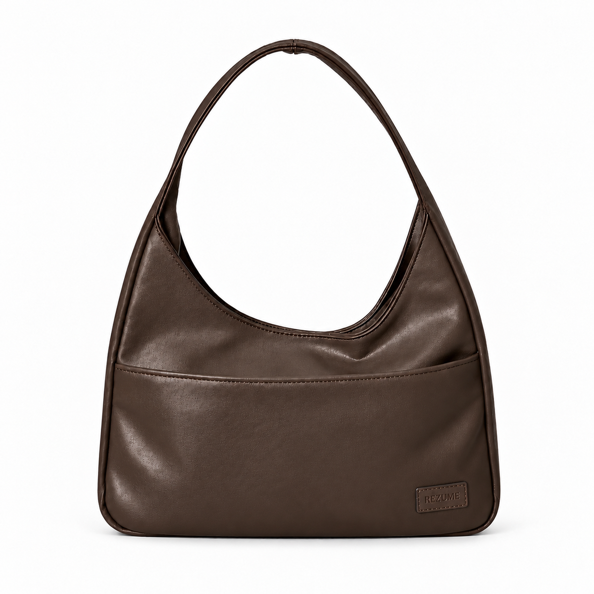 Retro Casual PU Leather Commuter Shoulder Bag - Coffee